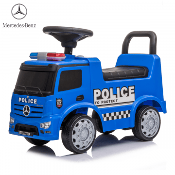 Mercedes Antos Policja Jeździk Pchacz - Niebieski